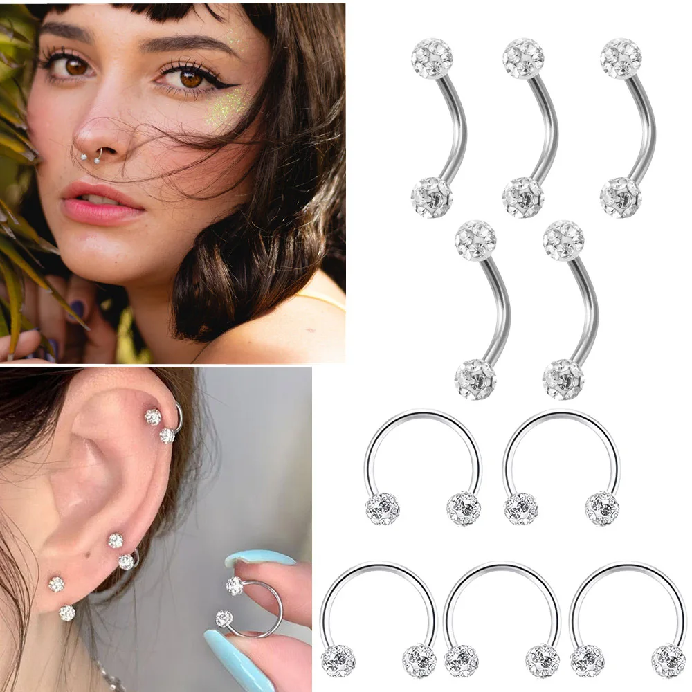 Body Jewelry Metal Types - Anillo de labio en espiral con