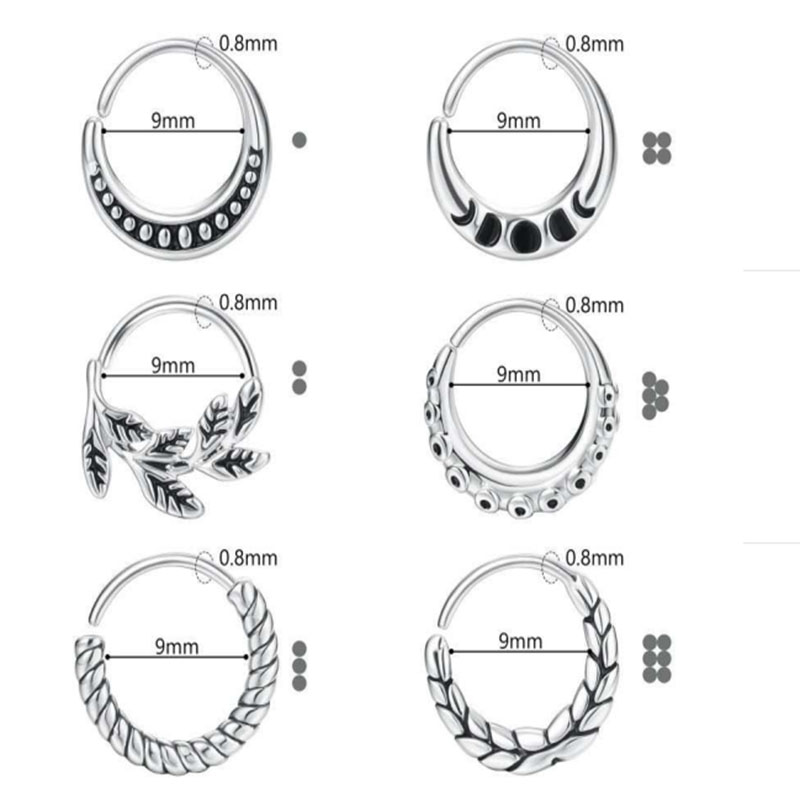 6 piezas de accesorios para an - Body Jewelry Metal Types reseña y precio