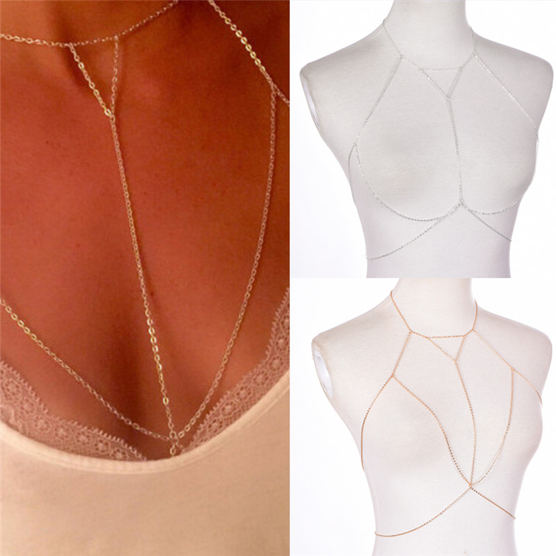Sujetador de cadena de eslabon - Body Jewelry In Bulk reseña y precio
