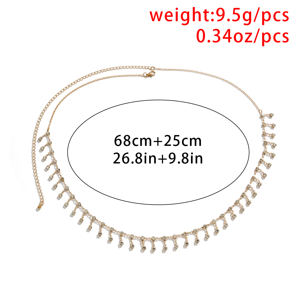Cadena de cintura con borlas p - Body Jewelry In Bulk reseña y precio